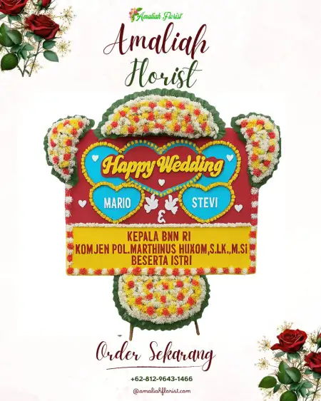 Papan Bunga Pernikahan Saparua